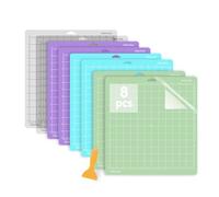 Jerilla 8 Pièces Tapis de Ddécoupe pour Cricut Maker 12 x 12" avec Raclette