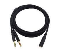 Jerilla Câble Splitter de Casque 2en1 3.5mm Mâle | Pour HyperX Cloud Core/HyperX Cloud II/Cloud Mix/Cloud Flight/Alpha - Adaptateur PC Double Cordon Audio Jack