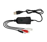 Jerilla Carte de Capture Audio USB 2.0 pour Cassettes vers Convertisseur MP3, Interface Stéréo 3.5mm, R/L Compatible avec Windows XP/7/8/10 et Mac OS 10.14