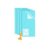 Jerilla LightGrip Lot de 4 tapis de découpe adhésifs pour Cricut Maker/Explore One/Air/Air 2, 30,5 x 61 cm avec grattoir