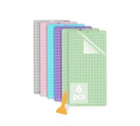 Jerilla Lot de 6 tapis de découpe antidérapants pour Cricut 12" x 24" VarityGrip Set d'autocollants pour Cricu Maker/Explore One/Air/Air 2 avec grattoir