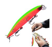 Jerk Bait - Leurre dur pour eau profonde, leurre d'action portable pour truite, poisson-chat, perche, pêche sur glace, kayak, pêche à la mouche, étang