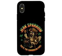 Jerk Sparrow Barbecue amusant au poulet pirate des Caraïbes Coque pour iPhone X/XS
