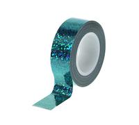 JERKKY Rythme Gymnastique Décoration Holographique Bande De Paillettes Bague Bâton Accessoire Bleu