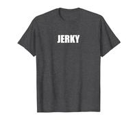 Jerky - Typographie de Mots drôles T-Shirt, Homme, Chiné Foncé, 4XL