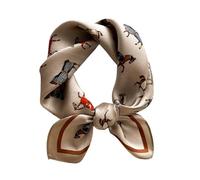 JERLA Foulard 100% soie de mûrier, 53 x 53 cm, petite écharpe carrée pour femme, avec emballage cadeau, Small