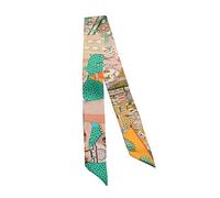 JERLA Foulard 100 % soie de mûrier, bandeau pour cheveux, sac à main, pour femme, 33.5"×1.97"