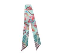 JERLA Foulard 100% soie de mûrier, bandeau pour cheveux, sac à main, pour femme, 33.5"×1.97"
