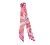JERLA Foulard 100 % soie de mûrier, pour bandeau pour cheveux, sac à main, pour femme, 33.5"×1.97"