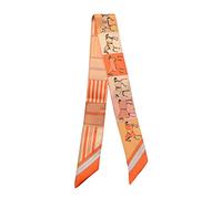 JERLA Foulard 100% soie de mûrier, pour bandeau pour cheveux, sac à main, pour femme, 33.5"×1.97"