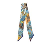 JERLA Foulard 100% soie de mûrier, pour bandeau pour cheveux, sac à main, pour femme, 33.5"×1.97"