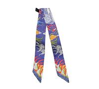 JERLA Foulard 100% soie de mûrier, pour bandeau pour cheveux, sac à main, pour femme, 33.5"×1.97"