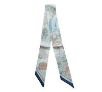 JERLA Foulard 100% soie de mûrier pour femme, bandeau pour cheveux ou pour décorer un sac à main, 33.5"×1.97"