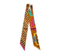 JERLA Foulard 100% soie de mûrier pour femme, bandeau pour cheveux ou pour décorer un sac à main, 33.5"×1.97"