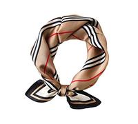 JERLA Foulard carré en satin 100 % soie de mûrier véritable pour homme et femme 53,3 x 53,3 cm, 21" x 21"