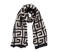 JERLA Foulard pour femme léger et doux à la mode, Noir 2, Large