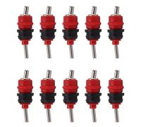 Jerliflyer 10pcs Automatic Chicken Water Nipple, 360 Degree Poultry Drinking Water Nipple, Chicken, Duck & Hen Watering Nipple with Red Steel Ball Chicken Duck Hen Watering Nipple
