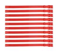 Jerliflyer 10PCS Goat Collar PU 23 inch Adjustable Livestock Collar for Farm Animals, Cow, Horse, and Sheep Cow and Horse Collar (Red)