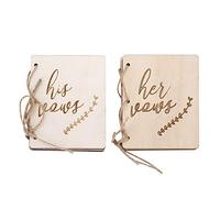 Jerliflyer 2 Pièces Livrets De Vœux De Fête De Cérémonie De Mariage, Livre De Vœux pour Lui Et Elle, Carnet De Renouvellement De Vœux, Livret De Livre De Serment, Accessoires De Décoration(03)