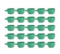 Jerliflyer 25 piezas Mini pájaro loros comida Agua tazón instalación incrustación Redondo Verde pequeño comida y Agua tazón Para loros, granjas y USO doméstico instalación (Grande)