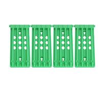 Jerliflyer 4Pcs Pigeon Leg Stand 4 Column Design, Large Capacity Wall Mounted Safe Plastic Parrot Leg Holder (Green)
