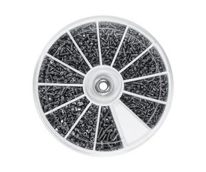 Jerliflyer 600 piezas Kit surtido de tornillos y tuercas pequeños M1 M1.2 M1.4 M1.6 para relojes Reparación de gafas Tornillos de precisión para electrónica