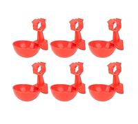 Jerliflyer 6pcs Chicken Water Cups Automatic Chicken Water Feeder Poultry Waterer Kit, Spring Clamp Type for Chicks, Ducks, and Geese Automatic Chicken Feeder