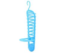 Jerliflyer Cesta de alimentación Para loros, soporte de plástico Para alimentación de alimentos y frutas, soporte Para percha Para mascotas, pájaros, accesorios de alimentación (Azul)