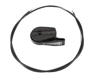 Jerliflyer Kit de câble d'accélérateur de tondeuse à gazon de 165,1 cm, interrupteur de commande universel, bouton de contrôle de la zone du moteur, poignée à levier pour câble de tondeuse à gazon (noir)