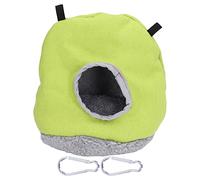 Jerliflyer Nido Colgante Redondo de Felpa Suave y cálida Para Loros, Ahorro de Espacio, diseño fácil de Limpiar, Nido de CASA Para pájaros Seguro Para Loros (Verde)