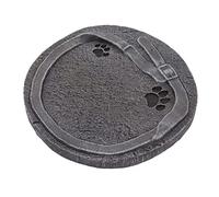 Jerliflyer Pet Memorial Stone Print and Belt Decoration, Resin DIY Lettering Pet Headstone Grave Marker for Dogs and Cats Dog and Cat Memorial Marker (Grey)