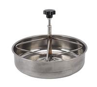 Jerliflyer Stainless Steel Lets Feeding Trough Plate Feed Trough for Farm Animals, Poultry, and Livestock Feeding Tool Poultry Feeding Equipment (Small)