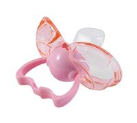 Jerliflyer Sucette pour bébé, nouveau-né bébé tétine anti-poussière fermeture automatique tétine pour bébé sucette silicone liquide tétine douce pour bébé(Flat Head-rose)