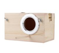 Jerliflyer Wooden Bird House 12x12x19.5cm Pet Breeding Box for Incubation and Outdoor Garden Decoration Accessories