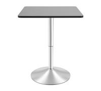 Jerool Cette table mange-debout carrée noire est réglable en hauteur et convient pour la chambre à coucher et la salle à manger. C'est aussi un bureau en acier inoxydable et un bureau d'ordinateur.