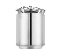 Jerool Fût de nettoyage de bière en acier inoxydable de 10 litres avec couvercle, récipient de nettoyage, pour le nettoyage des fûts de bière dans les distributeurs.
