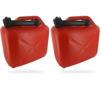 Jerrican 10L - Jerrican Plastique avec Bec Verseur - Norme UN Pour Transport de Matières Dangereuses, Noir (Lot de 2)