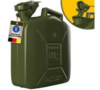 MONZANA® Jerrican essence 5L métal homologation ONU transport liquides diesel essence voiture huile moto bidon goupille eau récipient étanche carburant