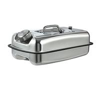 Jerrican en acier inoxydable 304 pour essence ou diesel, argent, 5/10 litres (5L)