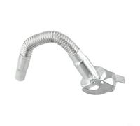 Jerrican en métal argenté avec embout verseur flexible, longueur 30 cm, diamètre 2 cm, compatible avec les bidons de carburant standard 5 L/10 L/20 L