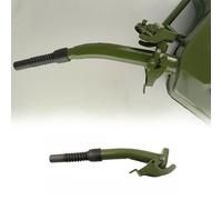 Jerrican en métal, bec verseur de carburant, embout en caoutchouc flexible, joint étanche, longueur 38 cm, pour jerricanes de 5 L, 10 L, 20 L, vert kaki