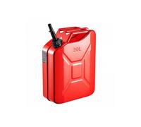 Jerrican Essence Métal 20 L Bidon Essence avec Bec Verseur Poignée Débit Maximal 6 L/min Réservoir de Carburant Résistant