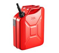 Jerrican Essence Métal 20 L-VEVOR-avec Bec Verseur, Poignée Confortable, Débit Maximal 6 L/min, Réservoir de Carburant Résistant