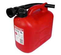 Jerrican plastique pour essence - MC GARDEN - 5L - Entonnoir avec bouchon - Étanche - Utilisable de -25°C à +50°C