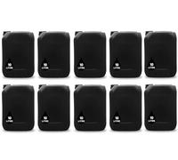 Jerrican - Récipient empilable approuvé par l'ONU + bouchon inviolable | Parfait pour le stockage de l'eau et des liquides Noir (10 L, 10)