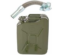 Jerricane en métal pour Essence et Diesel-20L-Olive-avec bec verseur 0.6 mm