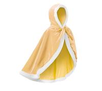 JerrisApparel Fille Princesse Costume Cap Noël Fête Déguisement avec Capuche (130, Jaune)