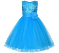 JerrisApparel Petite Fille Paillette Fête Fleur Robe de Cérémonie Bal Banquet Tulle