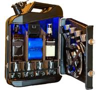 Jerry Can Whiskey Bar Cabinet - Petit Bar Personnalisé pour Hommes - Portable Drinks Cabinet Cadeau Personnalisable pour Les Amateurs De Whisky, Black