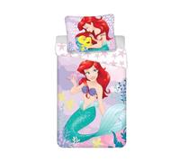 Jerry Fabrics - Parure de lit Ariel La Petite Sirène Princesse - 100% coton - 140x200 + 70x90 cm